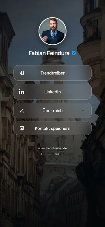 Fabian Feindura: Home page on a phone