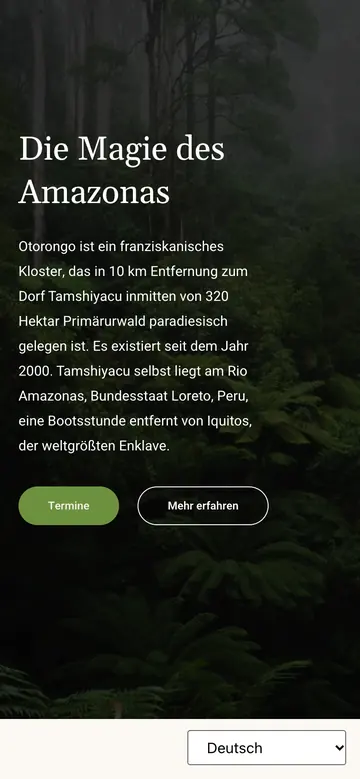 Otorongo: Home page on a phone