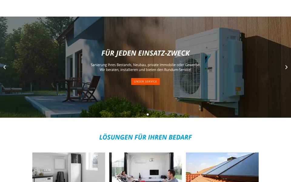 WärmeTEC: Startseite am Computer